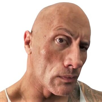 The rock raising his eyebrow